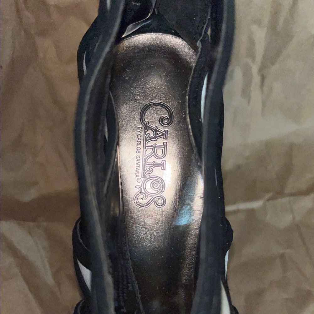 Carlos by Carlos Santana Black and White Strappy Heels - Picture 2 of 2